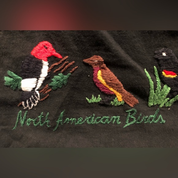 Embroidered T Shirt from Fee Fi Faux. “North American Birds” - Picture 5 of 8